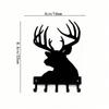 Stylish Black Metal Antelope Key Holder Wall Hooks Entryway Organizer Farmhouse Rustic Home Decor Living Room Bedroom Unique Housewarming Gift