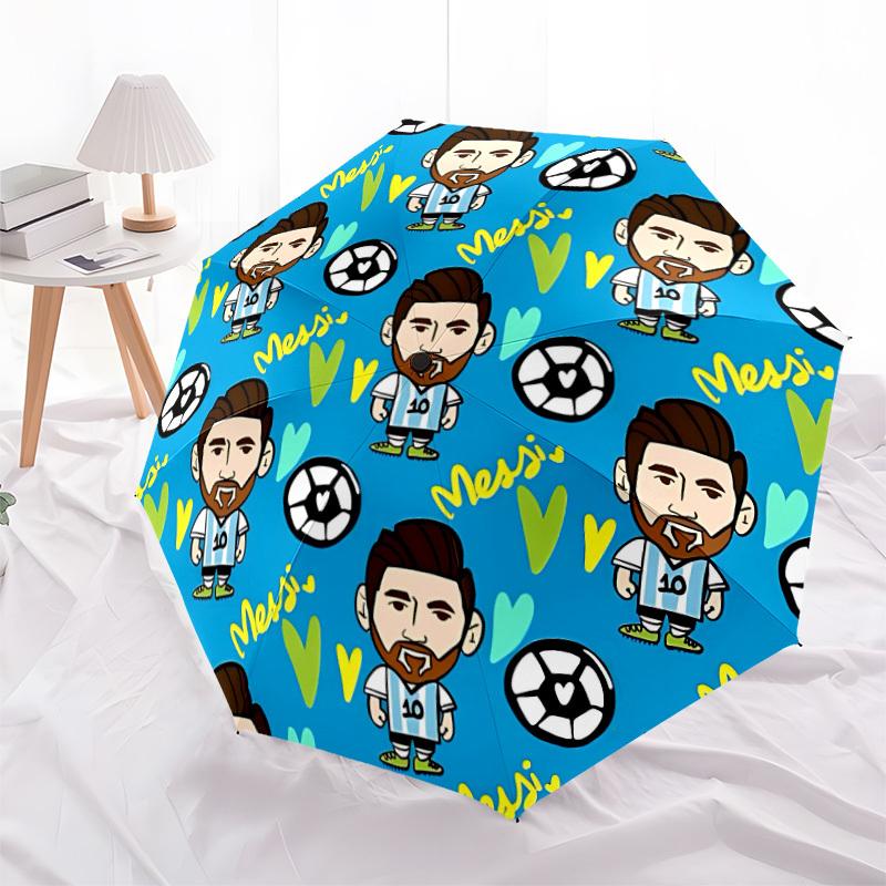 1pc Messi, Soccer Jersey Automatic Umbrella Durable Iron Frame & Plastic Handle, Gift for Men & Women, Sturdy Construction, Best for Christmas, Hellow