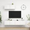 VidaXL TV Furniture 3 Pcs White Chipboard