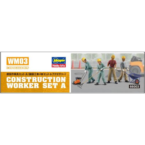 Hasegawa 1/35 Construction Machinery Series Construction Worker Set A Plastic Model WM03