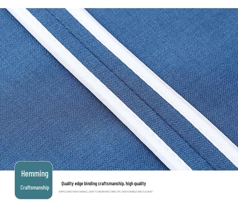 Women's Three-Quarter Sleeve Hotel Attendant Uniform with Print Embroidery