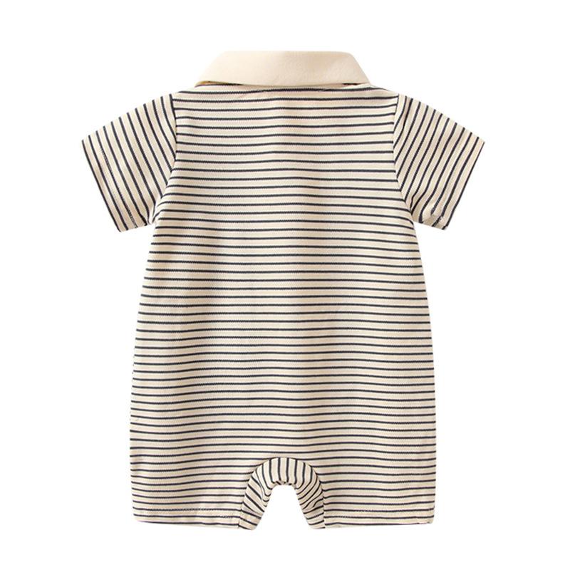 Baby Rompers Summer Stripesd Pure Cotton Short-sleeved Bodysuit For Girls And Boys Fashionable Clothes Infant Bodysuits Loose Toddler Clothing