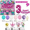 New Unicorn Themed Balloon Party Set Birthday Party Baby Shower Arrangement Aluminum Film Column Digital Latex Balloon Arrangeme