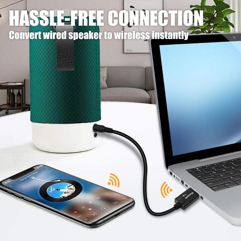 Car Bluetooth Adapter Receiver Portable Wireless Music 3.5mm AUX Jack Audio Receiver Car Speakers Stereo USB Mini Bluetooth 4.2