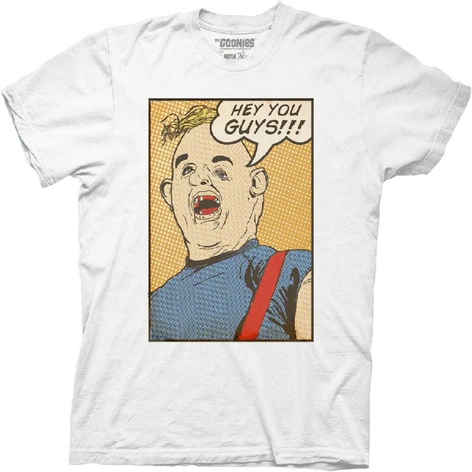Ripple Junction Goonies Adult Unisex Sloth Pop Art Light Weight 100% Cotton Crew T-Shirt XXXXXL белый