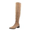 Inner heightening stack long tube knight boots children 2025 new spring and autumn French suede women's western cowboy boots