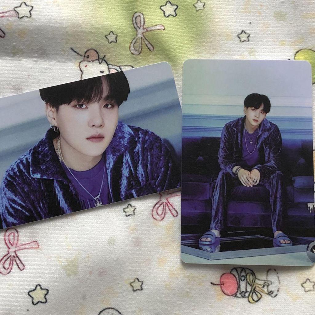 [USED] BTS Bangtan Sugar Trading Card Yoongi BE Unreleased Lucky Drop 2 Cards