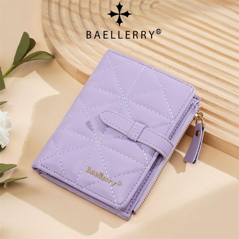 Baellerry Women Fashion Short Wallets Casual Design Card Holder for Ladies Female Bifold Wallet Purse