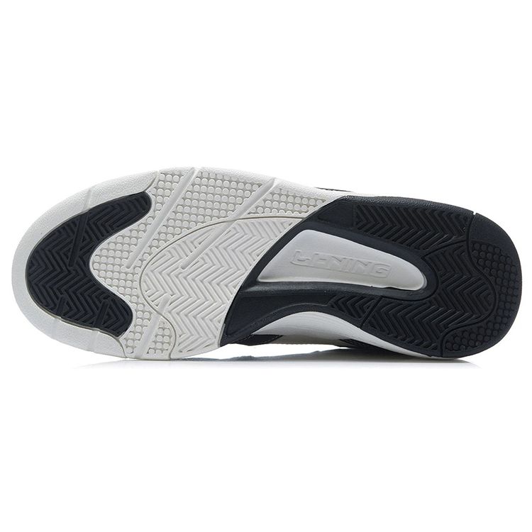 Li Ning Retro 80s Shock Absorbing Non-Slip Wear-Resistant Low-Top Basketball Shoes Men sneaker Black White AGBR085-1