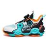 Anta Irregular 2 Chaussures de Basketball Mi-Hautes Antidérapantes Résistantes à l'Usure Chaussures de Sport pour Enfants Noir Blanc Bleu 312329951-2