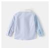 2025 autumn Boys long-sleeved shirt 2025 new baby striped embroidered shirt Korean version loose shirt