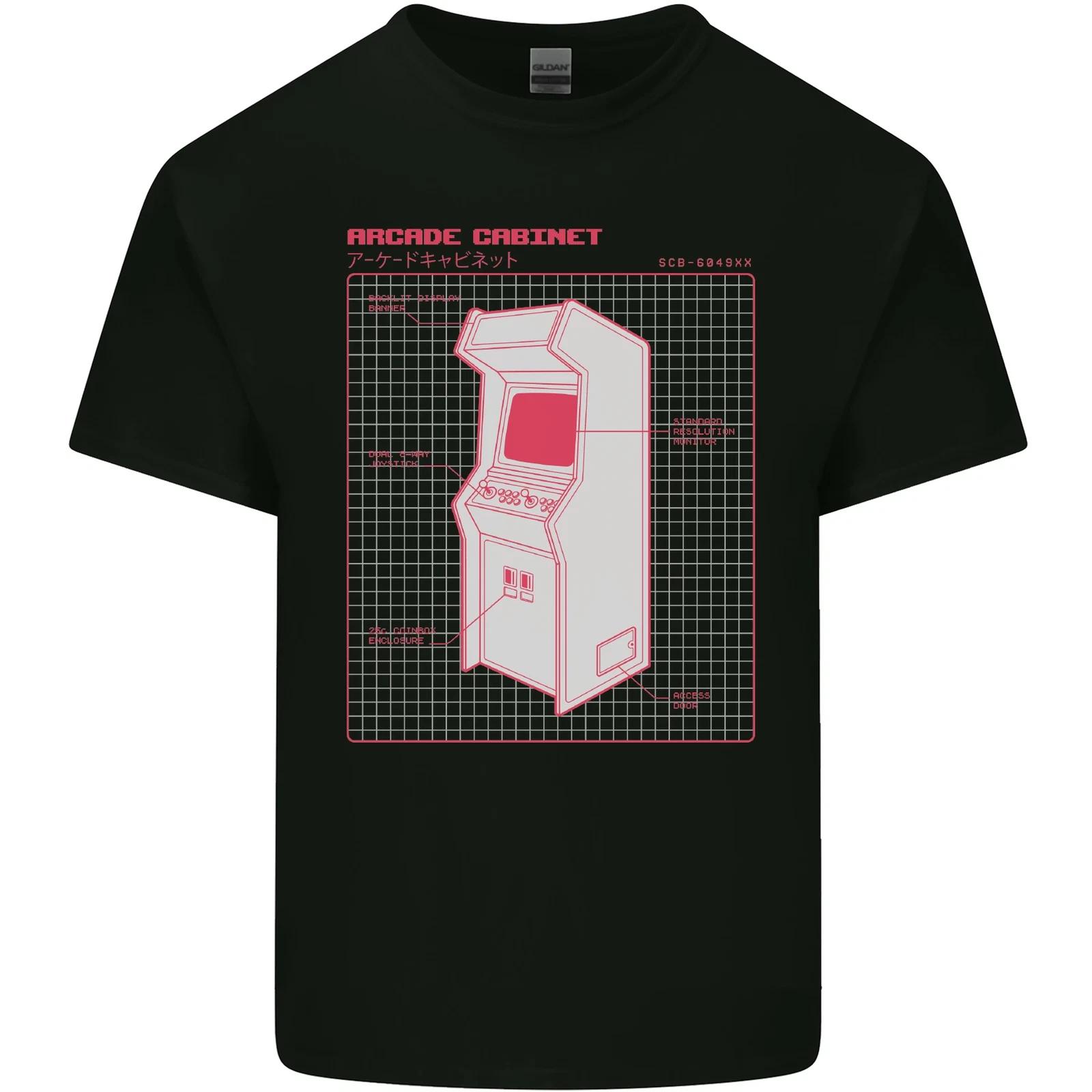 Retro Arcade Game Cabinet Gaming Gamer Kids T-Shirt Childrens XL