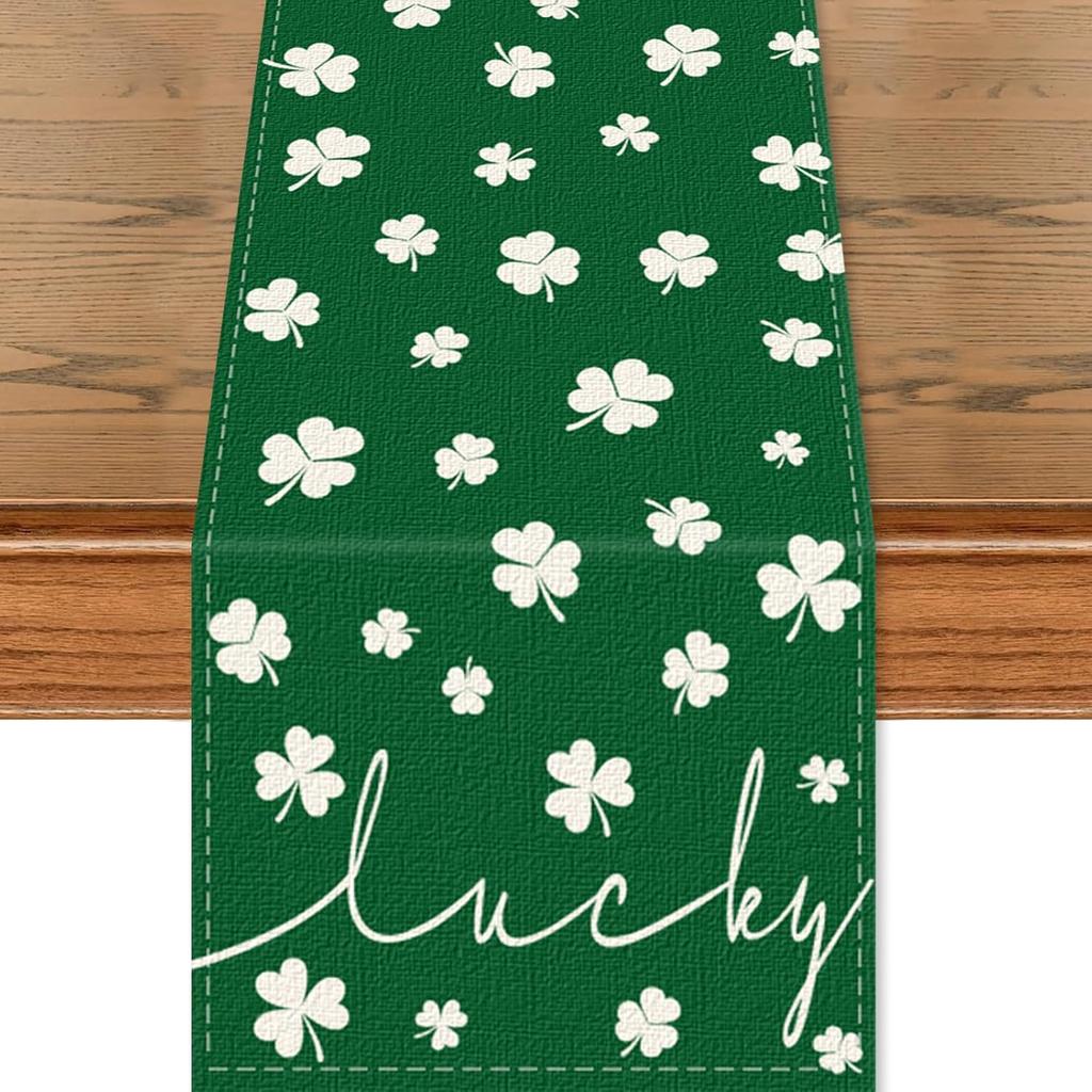 Pumpkin Buffalo Plaid Fall Table Runner, Fall Maple Leaves Kitchen Dining Table Runner Decoration for Thanksgiving Party Decor 13x72 Inch