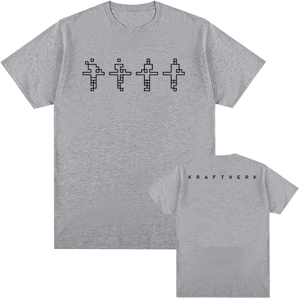 Kraftwerk Graphic Print T-shirt Short Sleeve Cotton Tshirts Unisex Streetwear Hip Hop Fashion Casual T Shirt Tees