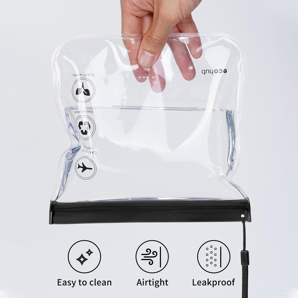 1 szt. Bagaż Przezroczysty Podróżny Odporny na Przecieki Lot Makijaż Wodoodporny Dla Kobiet Wielokrotnego Użytku Torba na Przybory Toaletowe Bezpieczeństwo Lotniska