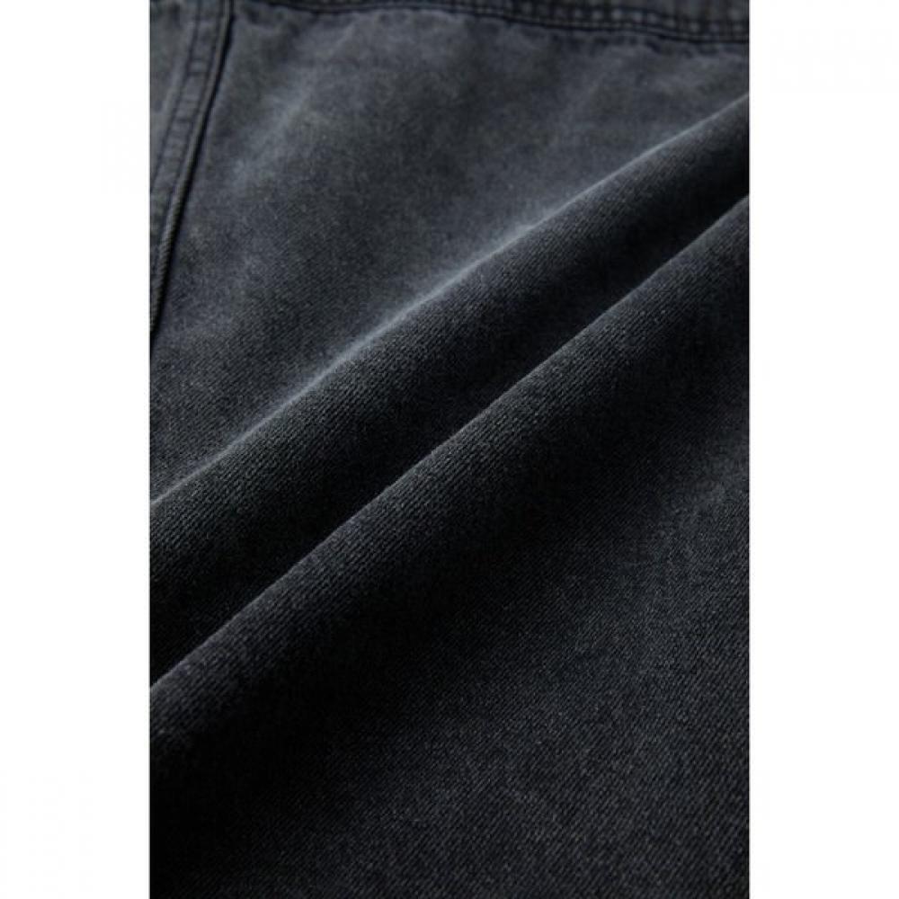 Customellow Oversized Fit Denim Shirt Black C9sam26211bkx