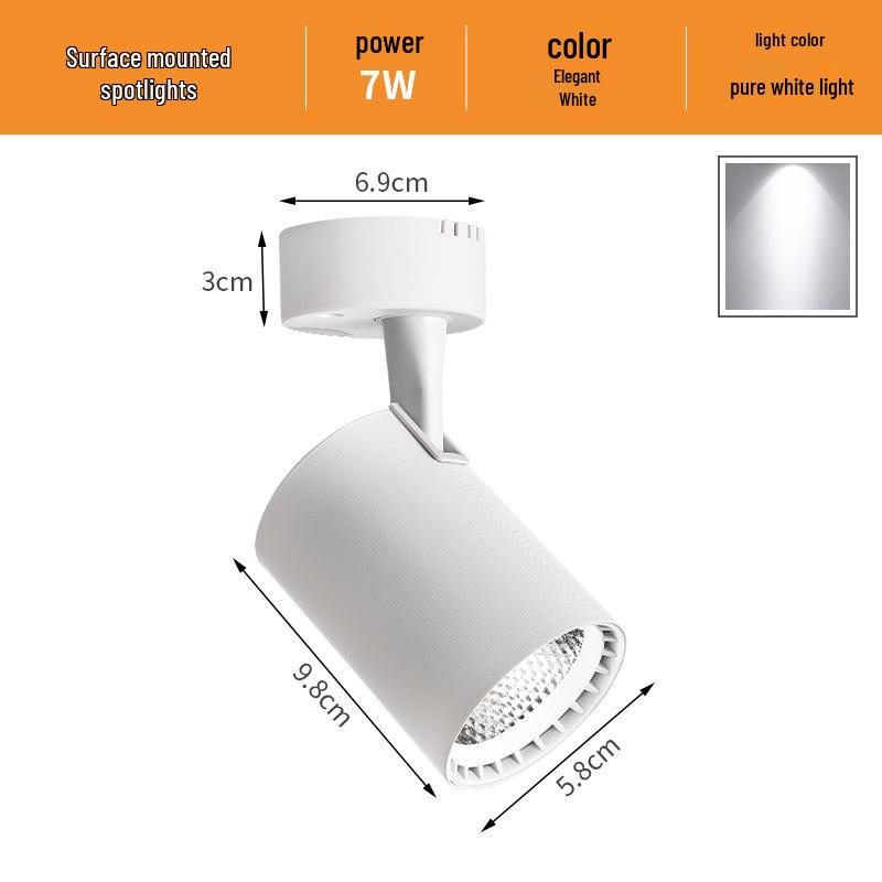 Adjustable COB Spotlight | Super Bright, Surface Mounted Downlight for Home & Commercial Use