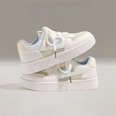 Herbst dicksohlige rutschfeste kleine weiße Schuhe Board Schuhe Damen neue Studentin atmungsaktives Mesh vielseitige lässige Sportschuhe