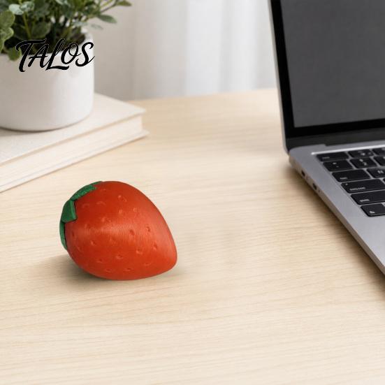 Juguete de descompresión de frutas y verduras impresas en 3D Talos, Juguete de pixel de fruta flexible y elástico para alivio de la ansiedad, Adorno de escritorio portátil Estrés