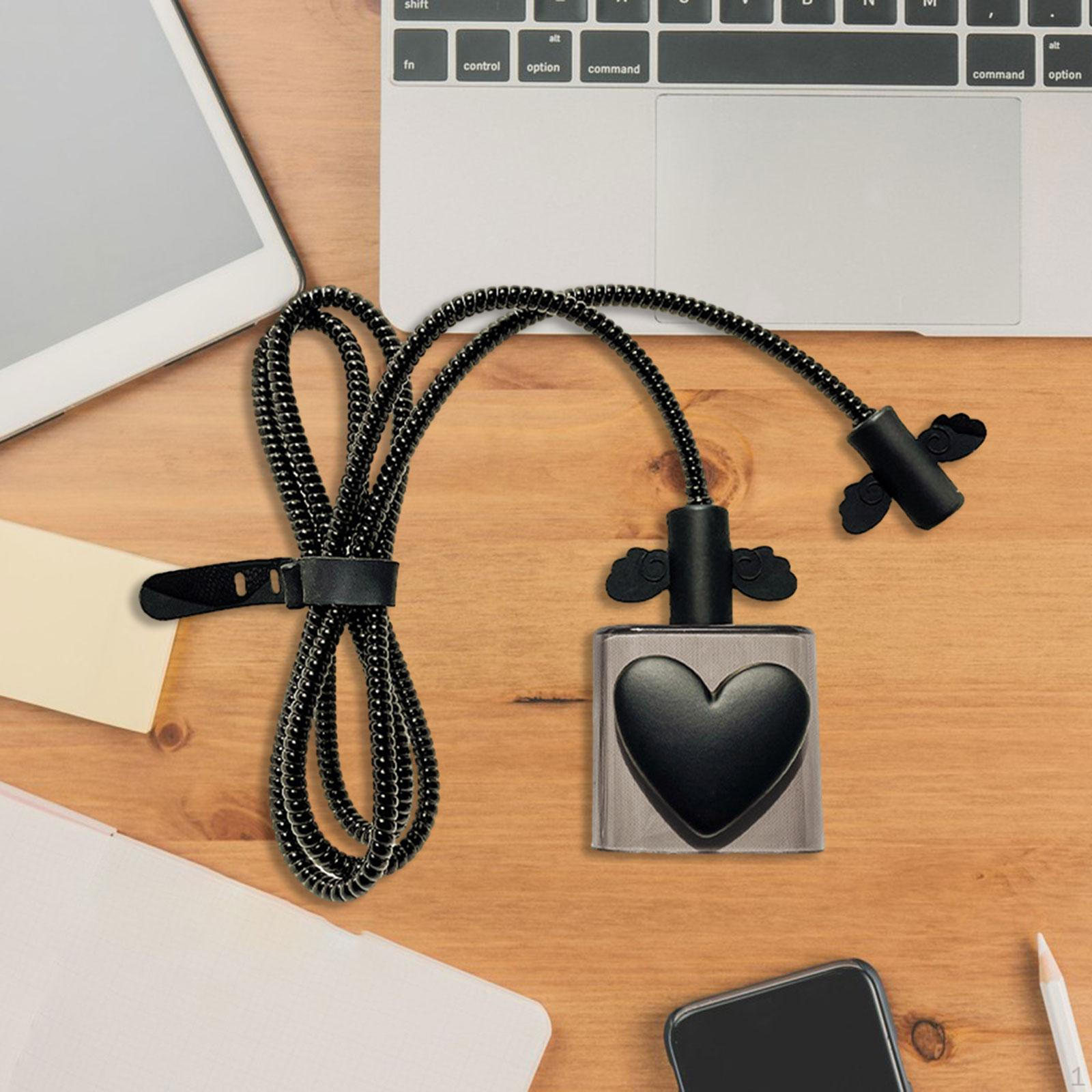 

Adorable Charging Cable Guard for Charger Line Protection Black