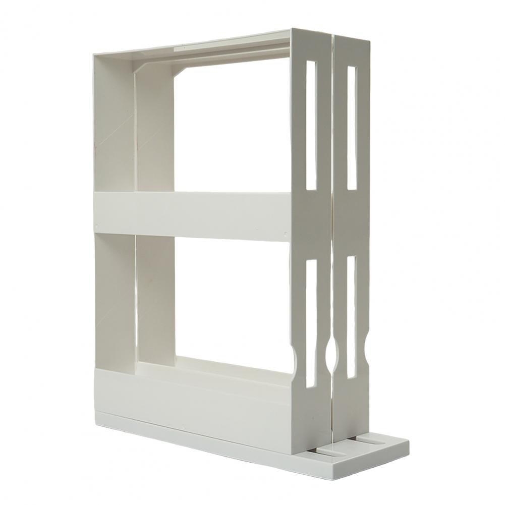 Swivel Rack Pull-out Storage Rack Adjustable Sliding Spice Rack Organizer with Capacity Multi-functional Design for Seasoning белый