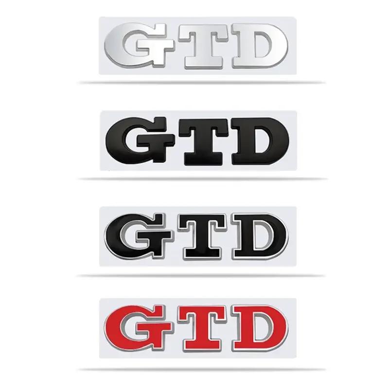 BSH1 For VOLKSWAGEN VW GTI 3D Metal GTD Logo Car Rear Trunk Badge Sticker Front Grill Emblem For VW Polo Golf 4 5 6 7 GTD MK4 MK5 MK6 in2