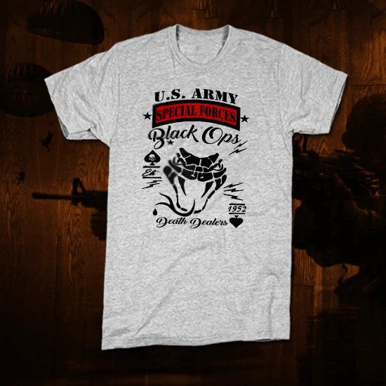 Army Special Forces Ranger T-Shirt Iraq Afghan War Military Combat Vet Black ops XL