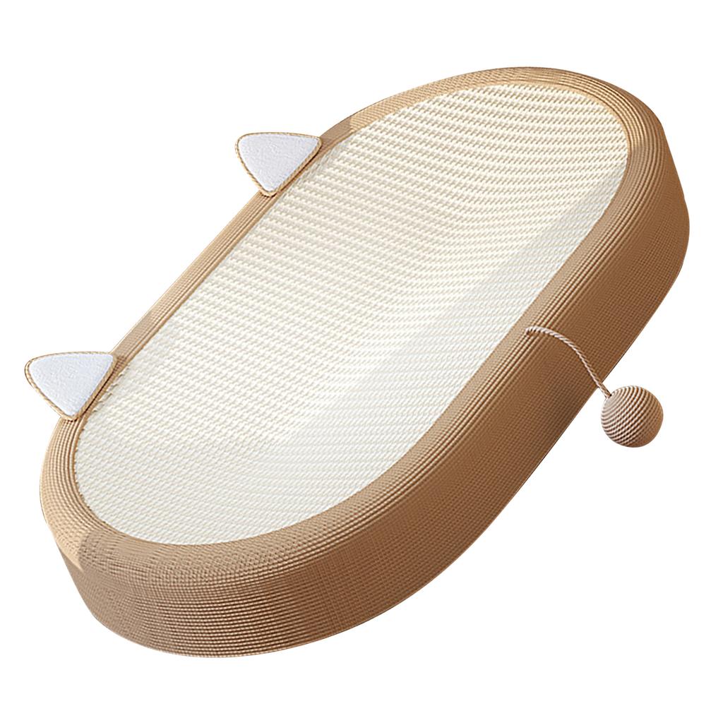 Cat Scratcher Bed Oval 4 Seasons Universal Prevents Flaking Abrasion Resistant Cat Scratch Pad Bowl