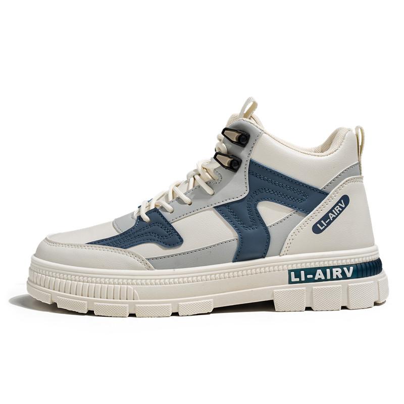 Ins Trend Men's Autumn Winter Boots Hightop Skateboard Shoes Students Boys Platform Walking Casual Boots