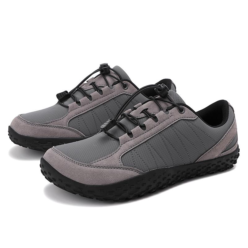 Herren Barfuß Freizeitschuhe Schwarz Breite Fußspitze Fahrerschuhe Graue Sneaker Yoga Fitnessschuhe Große Größe