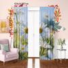 2pcs- Healing Daisy Polyester Curtains, Pole Bag Curtains 42*84, Bedroom, Living Room, Home Room, Party Decoration