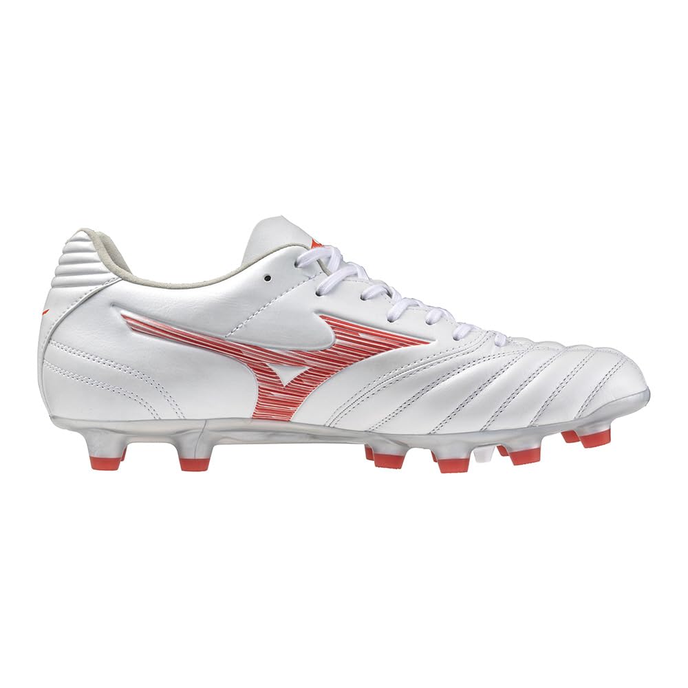 Mizuno Monarcida NEO 3 WIDE PRO Fußballschuhe weiß x 3E Stollen, Fußball, weit, leichtgewichtig, rot, 24.0 cm,
