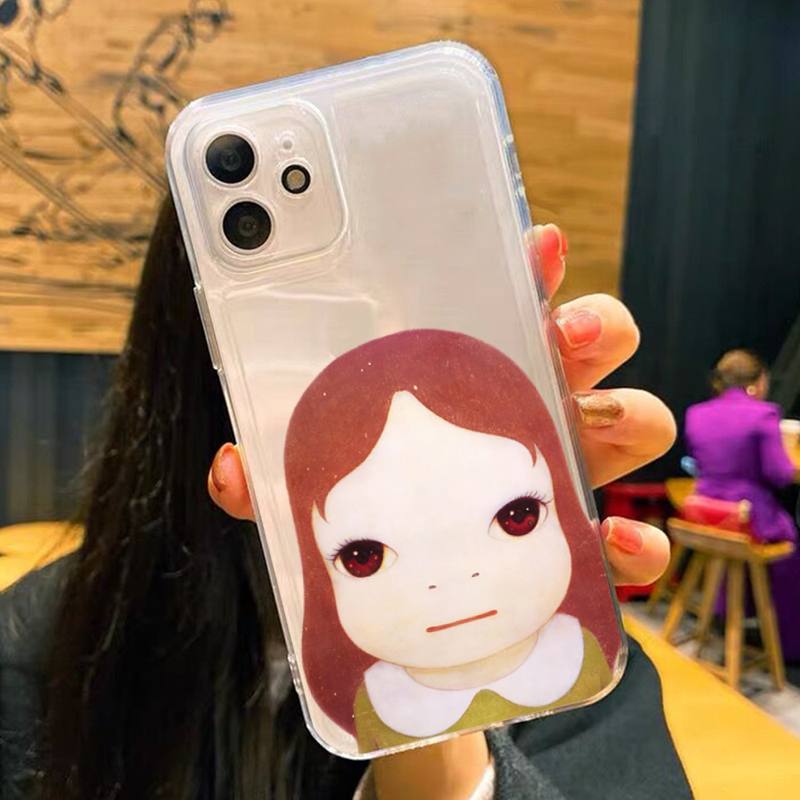 Yoshitomo Nara Phone Case For iPhone 11 12 13 14 Mini Pro Max XR X XS TPU Clear Case For 8 7 6 Plus SE 2020