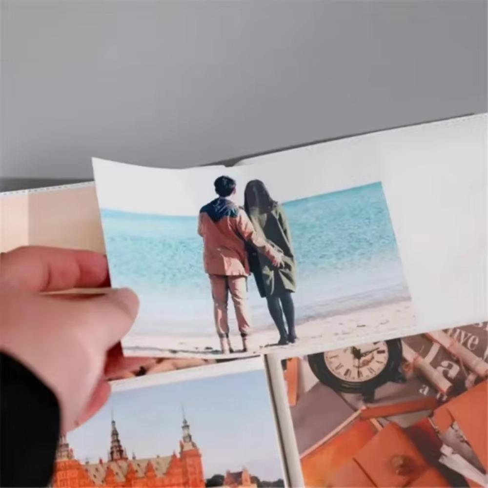 Family 6 Inch 100 Photos 16x12Cm Image Art Photo Albums Interstitial Album Classic Retro Photo Album Collection Home Decoration