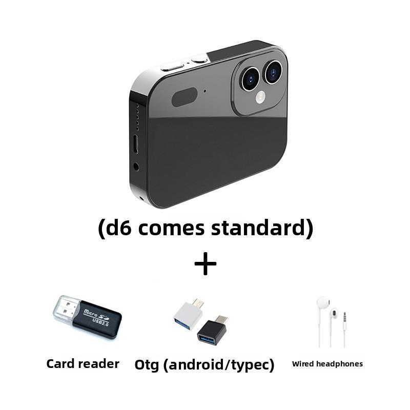 D6 Three-camera CCD High Definition Digital Camera, Film Music Smart Camera Touch Screen Student Card Camera Recorder