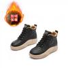 Leather Snow Boots Women's Winter New Retro Women's Boots Casual Versatile Martin Boots Women's Thick-soled Heightening Boots