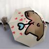 1PC Cute Capybara Automatic Open/close Umbrella with 8-Rib Structure for Women/Men, All-Season Use - Travel Essential, Stylish Accessory, Highquality