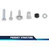 Kit de Ferragens para Degrau Lateral Tubular PIT66 Compatível com 2013-2019 Dodge RAM 1500 2500 3500/Serve para 2014-2019 Dodge RAM 4500 5500 68193128AB