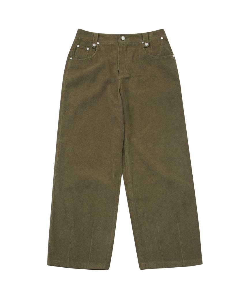 THEVINYLHOUSE Corduroy Pants Khaki (Vh2Dfupa11A)