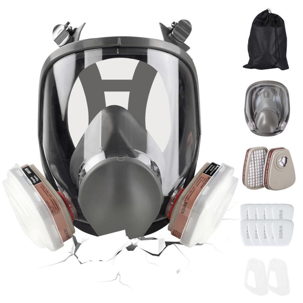 Multipurpose 6800-Style Respirator for Spray Paint, Dust, Chemical, and Pesticide Protection