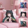Hoshimi Miyabi Z-Zone Z-Zero Cushion Cover Plush Fabric Soft Double-Sided Printed Sofa Warm Winter Home Gift Pillow Cover