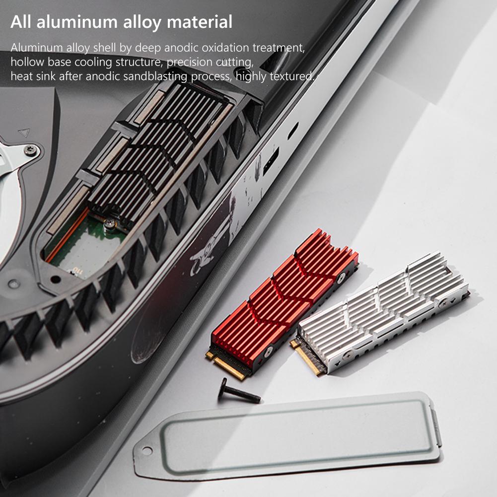 M.2 SSD Nvme NGFF Radiator Heat Sink Hollow NGFF Aluminum Heat Cooler Radiator with Thermal Pad for M2 2280 PS5 Game Console