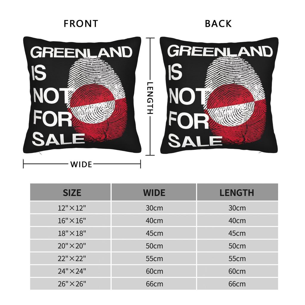 Greenland Is Not For Pillow Case Retro Trendy Pillow Cover Print Pillowcases For Couch Sofa Bedroom