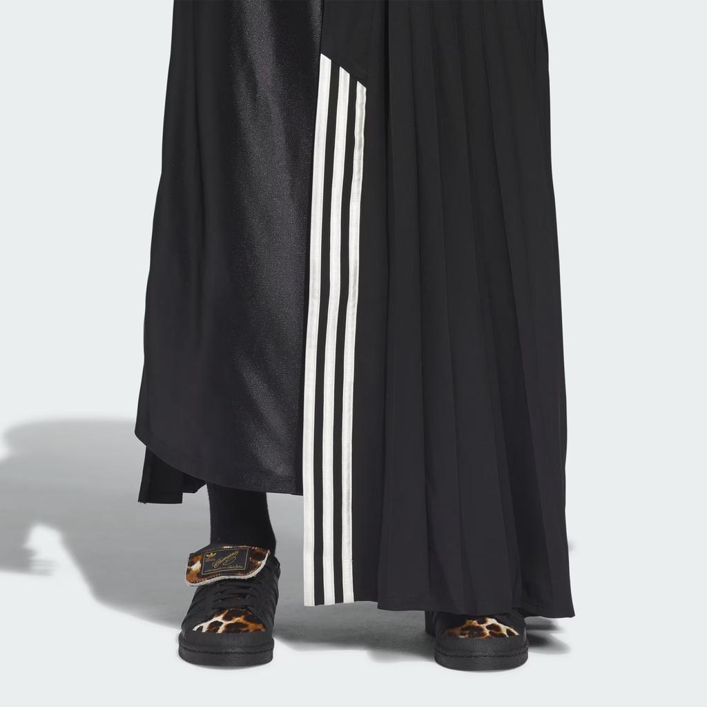 adidas Originals X Willy Chavarria FW25 Pleated Striped Minimalist Comfortable Casual Long Skirt Women Skirts KD9352