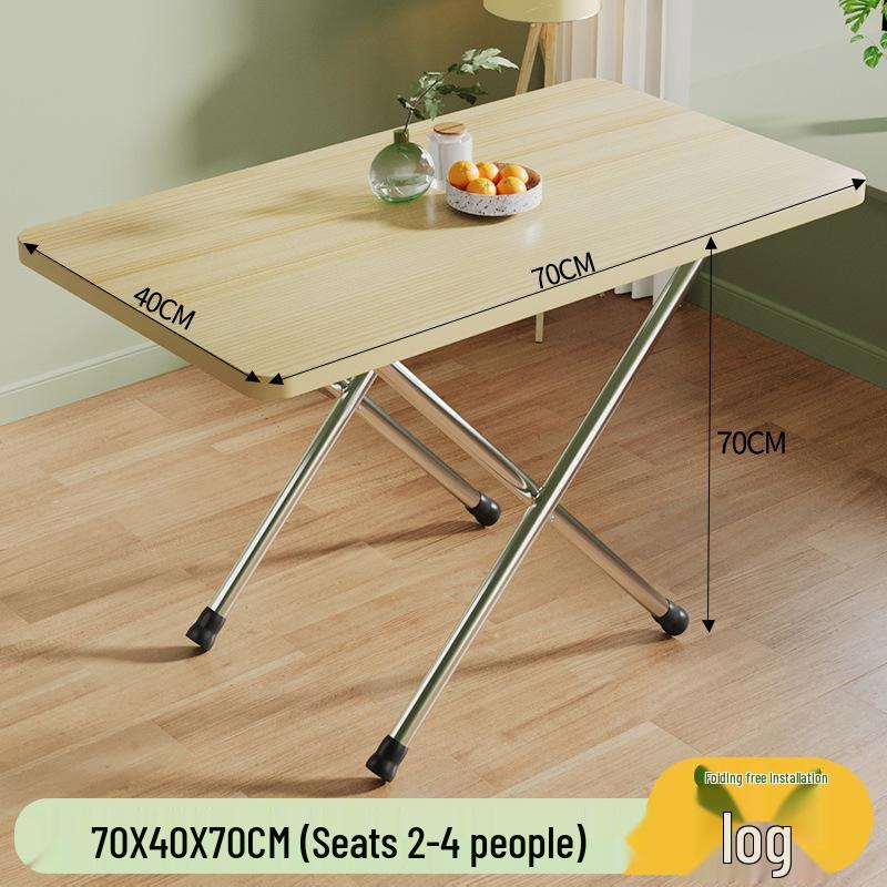 Foldable Rectangular Dining Table for Small Apartments or Rental Rooms