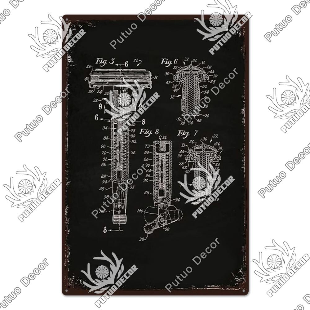 Putuo Decor Russian Place Metal Sign Plaque Metal Vintage Tin Sign Poster Decoration for Living Room Yard Bar Home Wall Decor