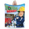 Warm BlanketKids Airplane Travel Firemans Sam Throw Blanket Flannel Bedspread For Home Decor Fluffy Sofa Bed Cover
