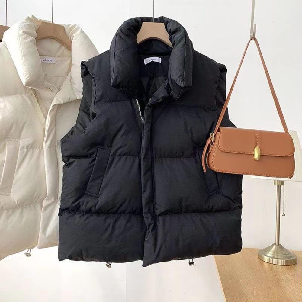 Xiaoxiangfeng stand-up collar cotton vest women's autumn and winter Korean version new cotton vest outer wear cotton vest jacket tide