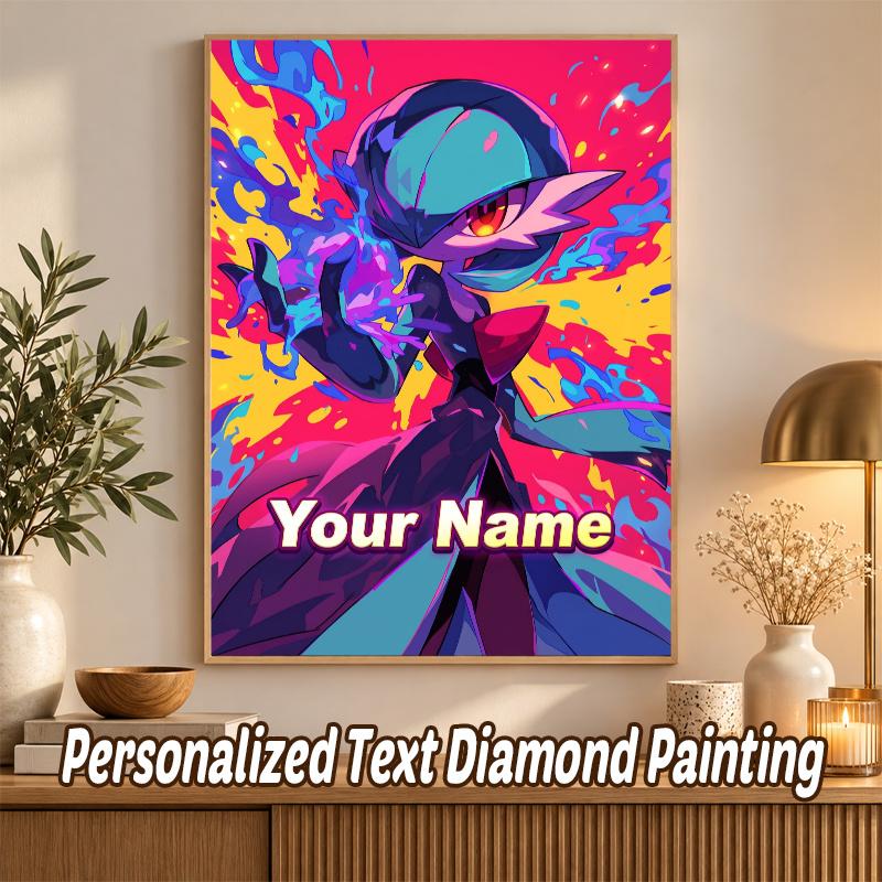 Gardevoir Custom Name Diamond Painting Personalized 5D Full Drill DIY Diamond Art Home Decor