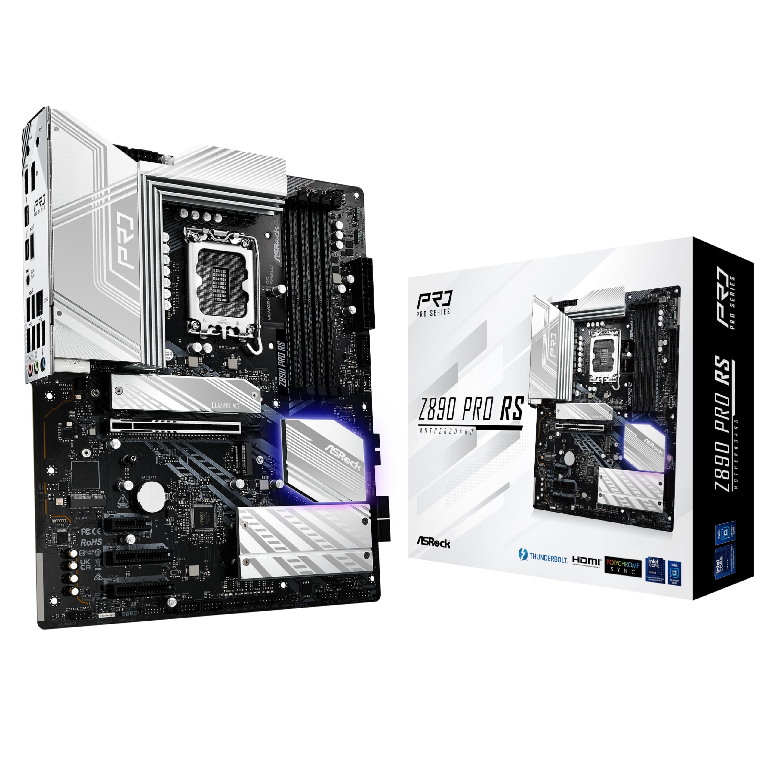 

ASRock Z890 Pro RS Intel Core Ultra Z890 DDR5 ATX Motherboard Japanese Retailer Motherboard, (LGA1851) Compatible, Chipset, [Official Product]
